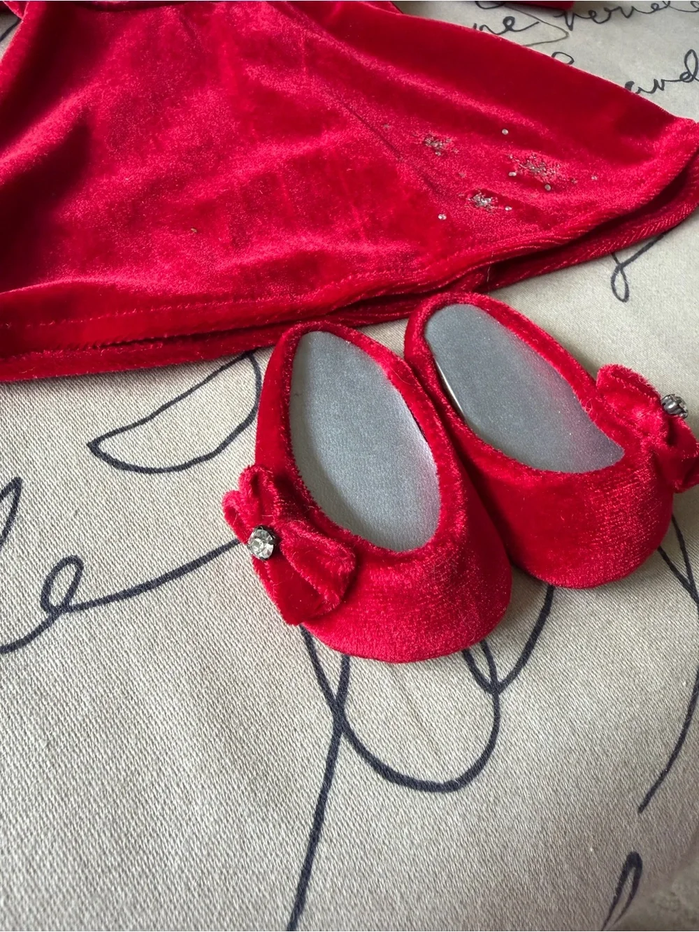 American Girl Christmas dress with coat